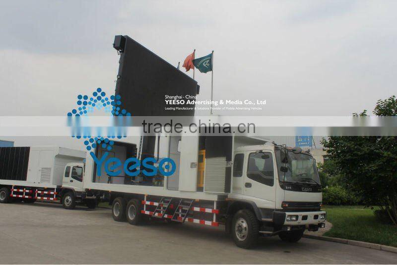 New Generation Mobile Advertising Truck, Modified LED Container for outdoor ad,events,live show Language Option French