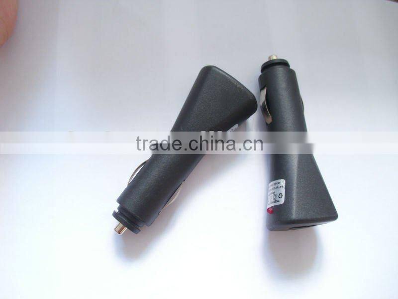 Best Selling Black USB Car Charger With Red LED Indicator