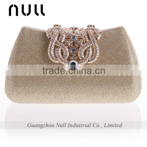 China Manufacture Rhinestone Hard Box Clutch Purse For Wedding