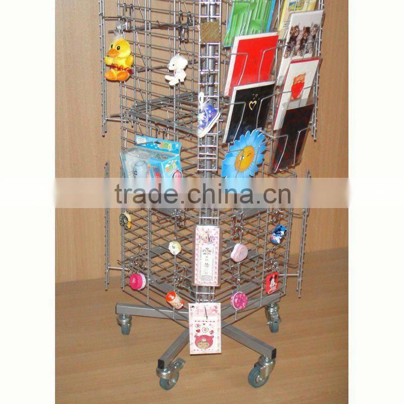 multi fuctional metal floor gifts display rack from china supplier