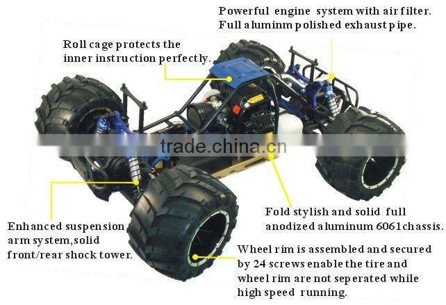 Factory price 1:5 hpi gas rc truck