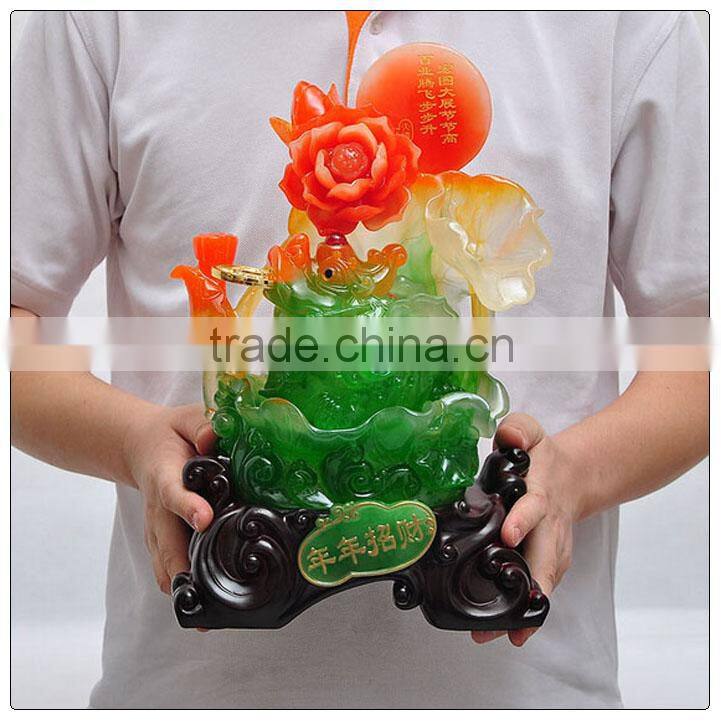 Jade color Money frog feng shui statue ,Large size money frog