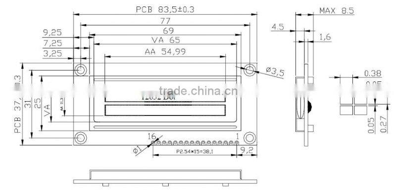 128 * 32 dot matrix screen, LCD modules, LCD display module, LCM module