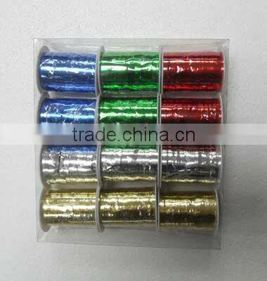HOT SALE ! 20 Rolls 6 Channels Metallic Poly Curly Ribbon