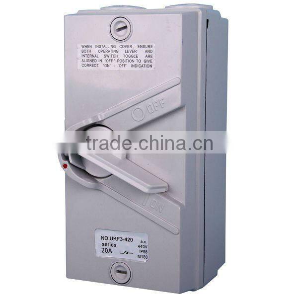 Australian weather protected isolating switch