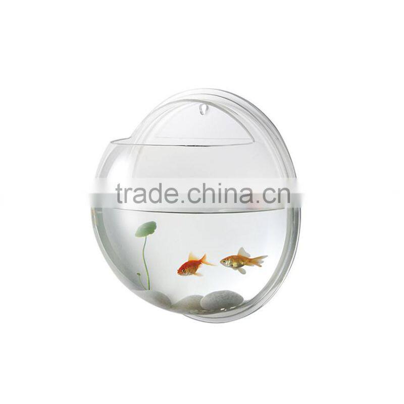 Factory wholesale acrylic plastic sphere aquarium wall hanging aquarium