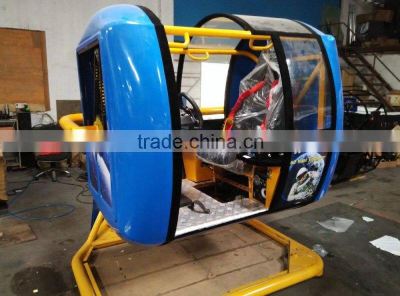 360 degree flight simulator with flying game and driving game machine