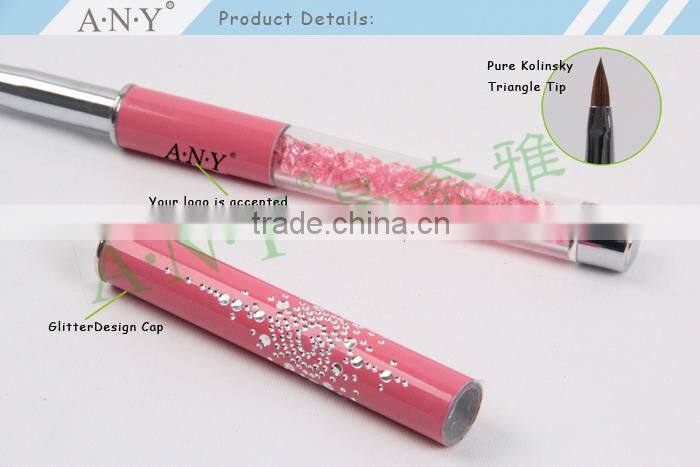 ANY Professional Nail Art Beauty Design Nail Art Rhinestone Pure Kolinsky Nail Art Brush 3D Design