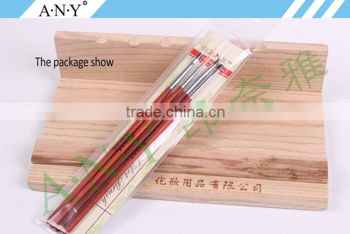 ANY High Quality Rosewood Handle Professional Nail Beauty Care 4 PCS Brush Set