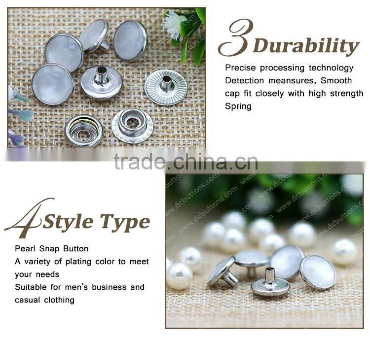 Silver Button Metal Fastenings for Clothes with Inlaided Diamond,Snap Fastener for Coat