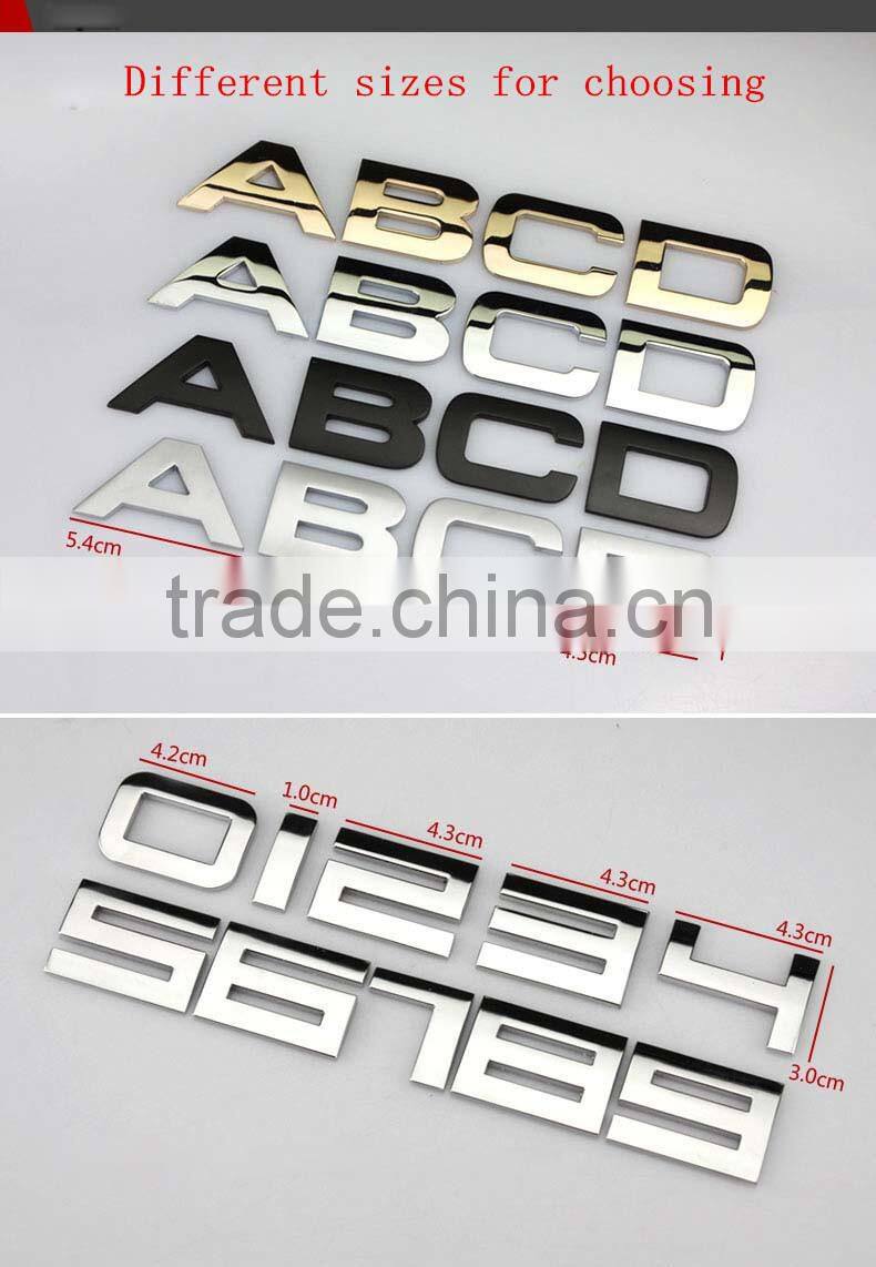 New arrival adhesive car sticker chrome car logo 3M sticker