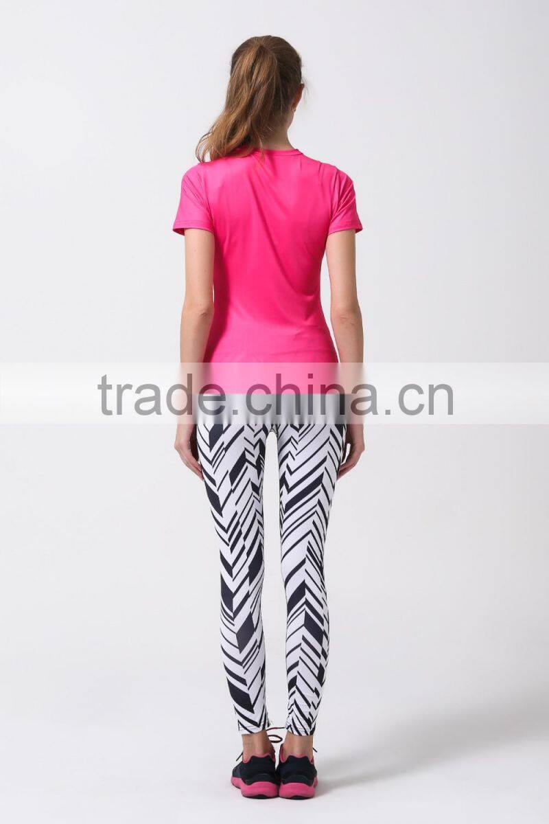 Sports Apparel with Hidden Pocket 2016 Women Yoga Leggings Wholesale Sexy Girls Sports Digital Printing Leggings