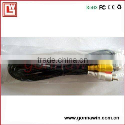 3.5mm Stereo cable/md4pin cable to 3RCA Cable