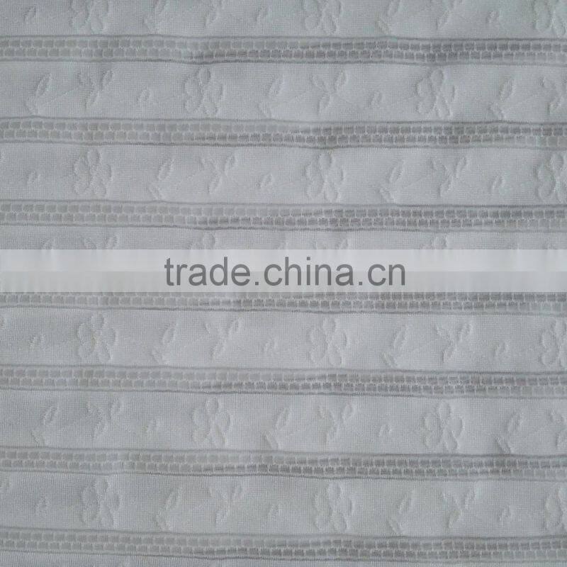 Wept knitted nylon elastane stripe jacquard fabric wholesale for garment