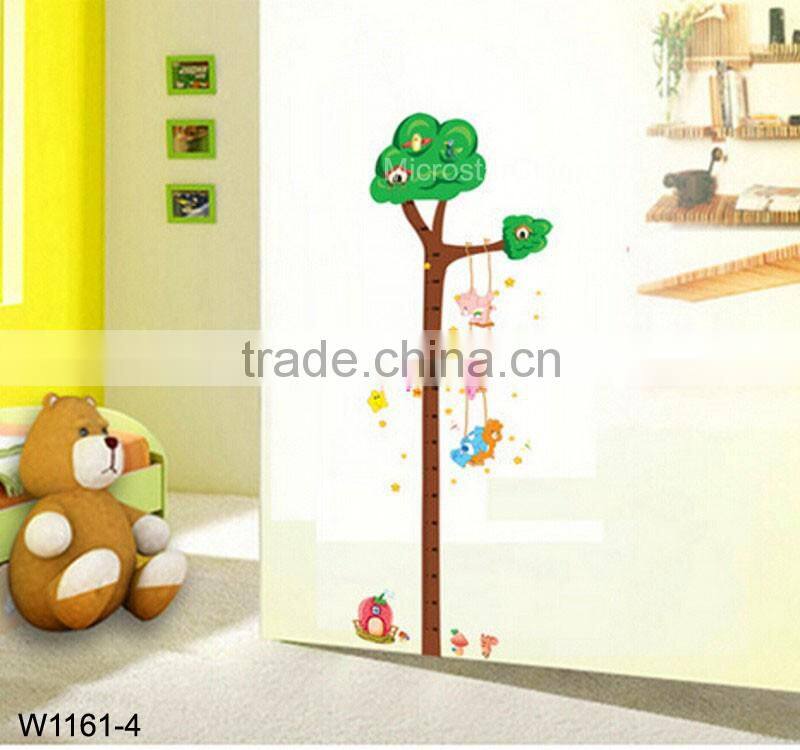 Bird tree house, cute cartoon Kids height measuring Wall Stickers Boy Girl Growth Chart