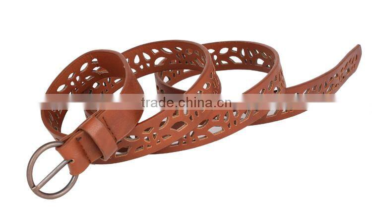 Ladys PU Leather Hollow Out Belt Fashion 2015 SWF-15062928