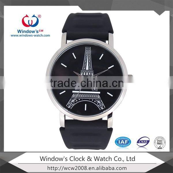 fashion watch classic quartz eiffel tower dial watch