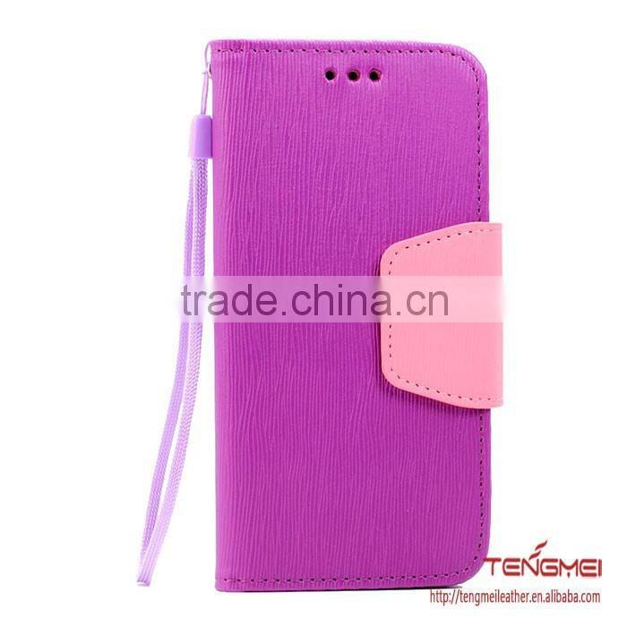 bi-color flip case for samsung galaxy s7 PU leather wallet cover for samsung