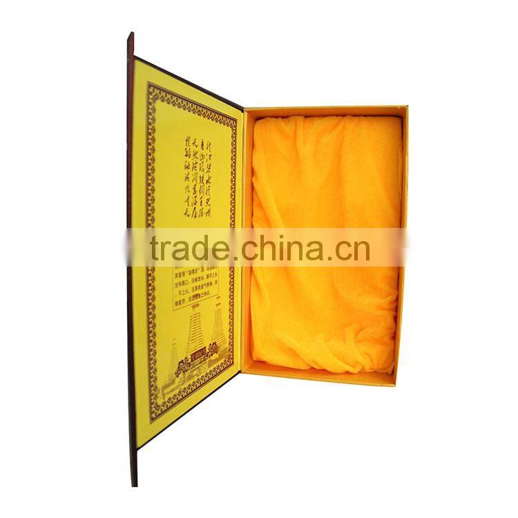 Custom embossed paperboard classical wine box