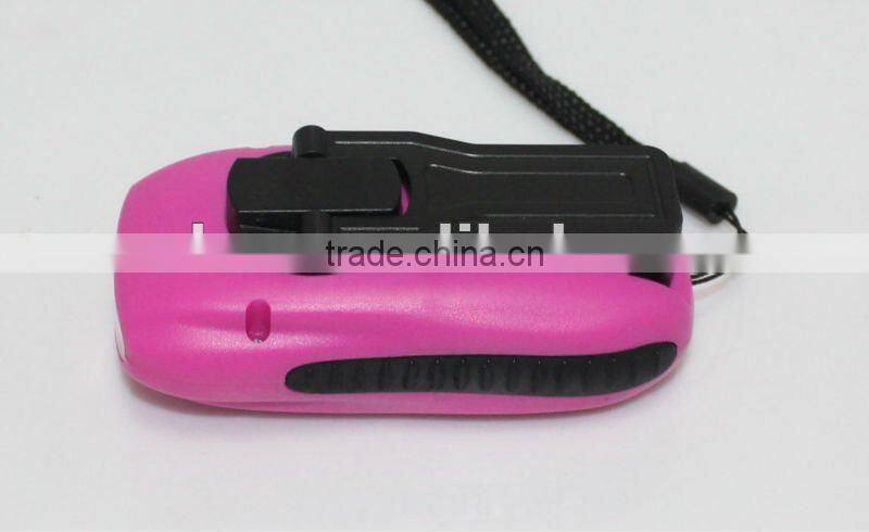 3LED Plastic Colorful Dynamo Flashlight