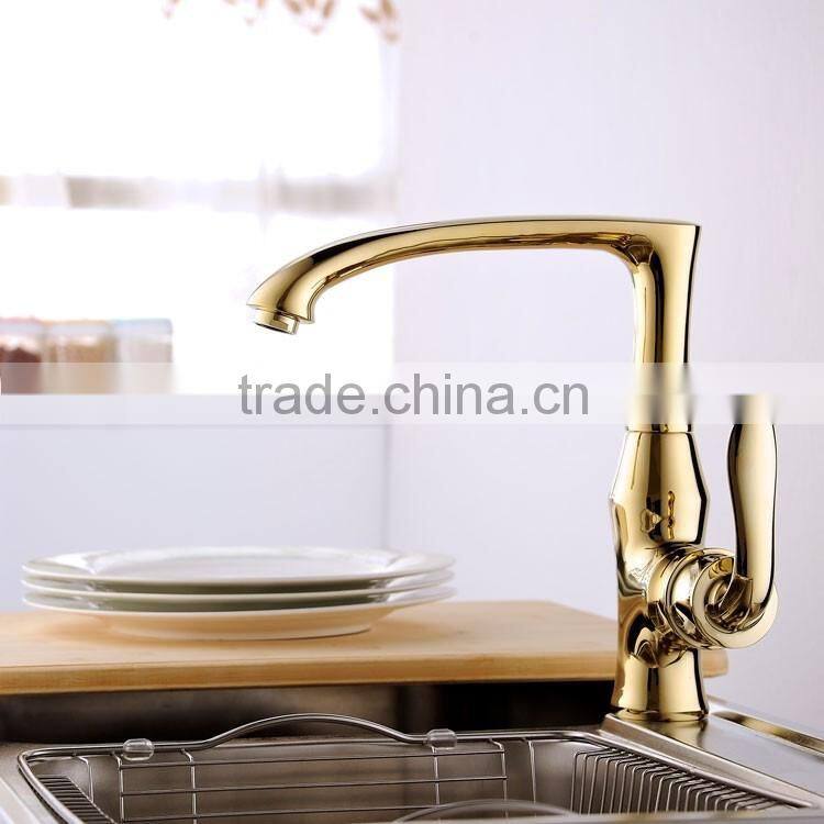 Sanitary ware kitchen basin sink faucet brushed kitchen faucet/finish gold kitchen faucet