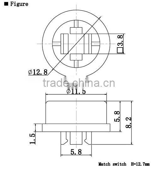 SC203 Push button switch cap