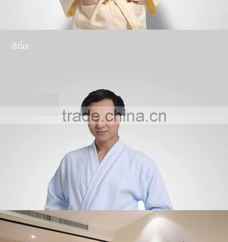 Waffle Suana Bathrobe 100% Cotton Robe For Men And Women Use Garments