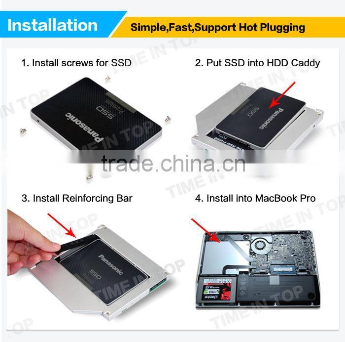 9.5mm SATA 2nd HDD Caddy TITH16A for Macbook Macbook pro
