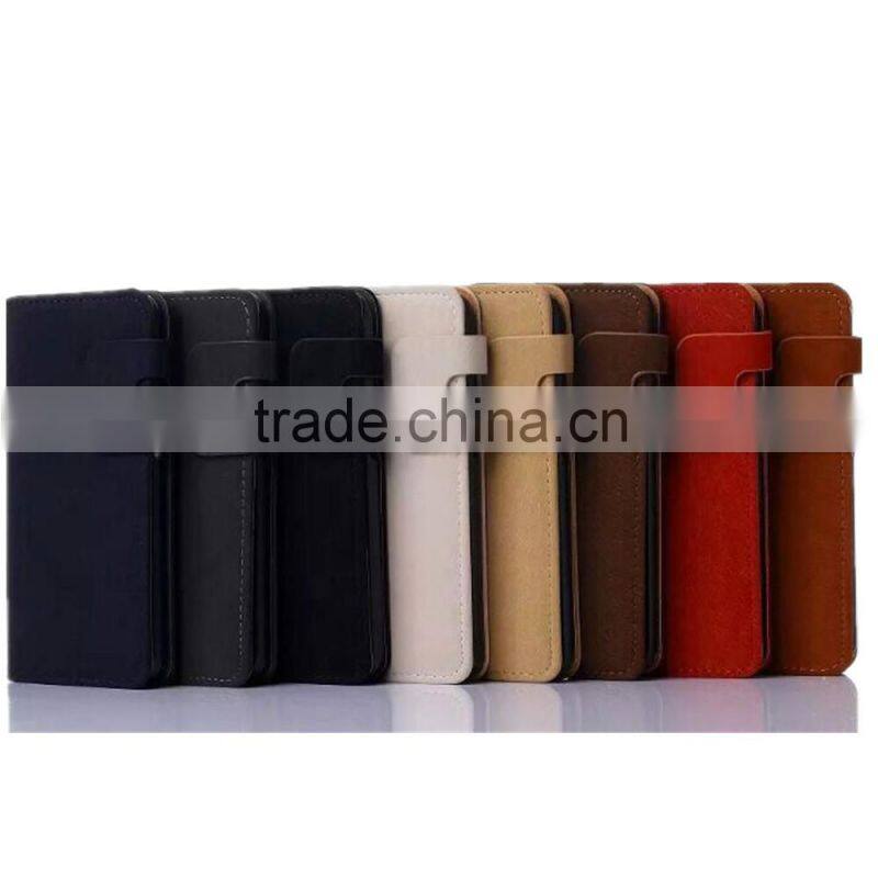 Belt clip custom design genuine leather mobile phone case cover for samsung s6