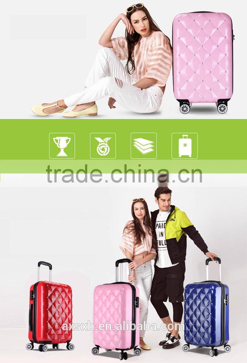 2016 cheap hard shell luggage ABS trolley case---Love follows you