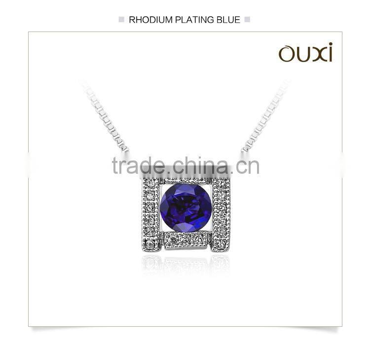 OUXI New Arrival Indian Jewelry Necklace made with AAA Zircon 11051-1