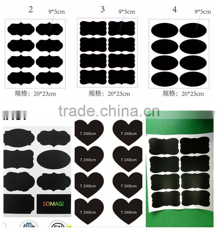 Unique Chalkboard Stickers Labels-different design-Popular for christmas-custom size & package-Good for painting and writing.