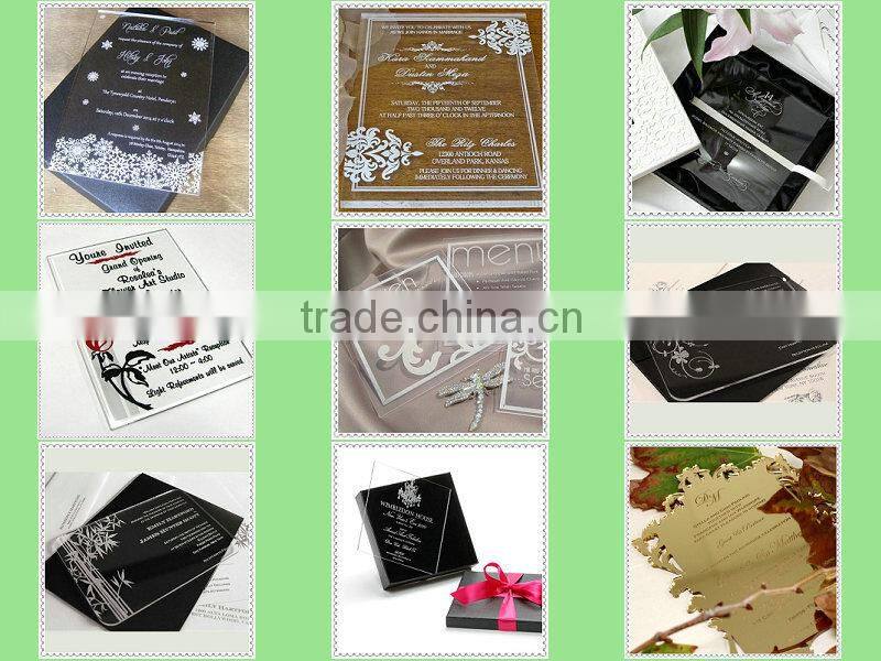 Personality Engraving Wedding Invitation Cards For Guests & Friends