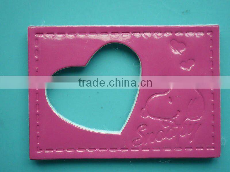 red glove real leather patch with embossed