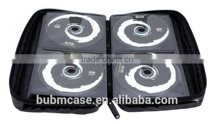 64 Capacity PU Leather Cover DVD Case CD Holder personalized cd case multi disc dvd cases