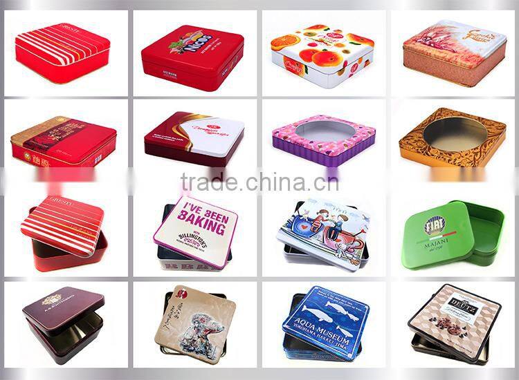 Hot customized rectangular wine tin box