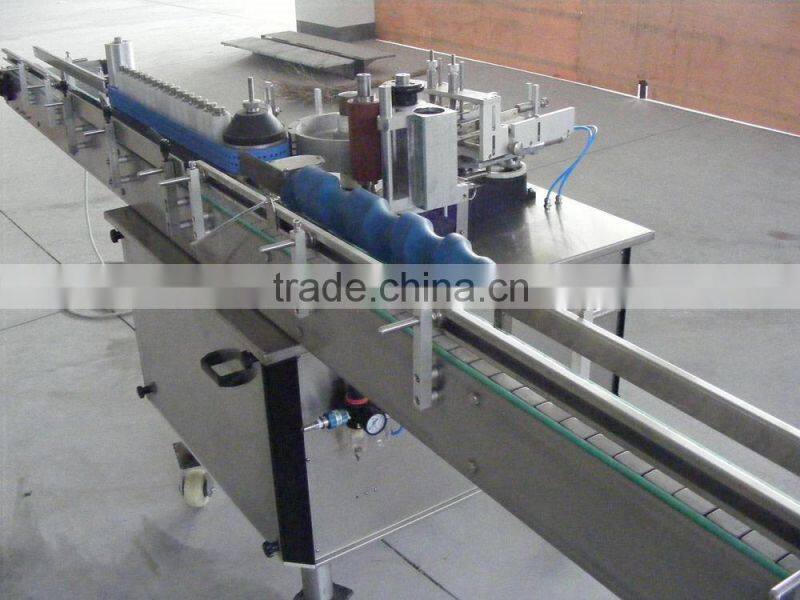 Automatic round glass bottle labeling machine for wet glue