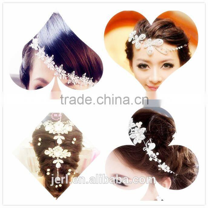 Newest Pink roses decorative rhinestone chain trim