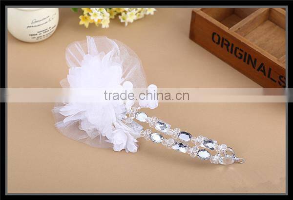 MYLOVE white flower crystal garland bridal hair jewelry High quality MLF109