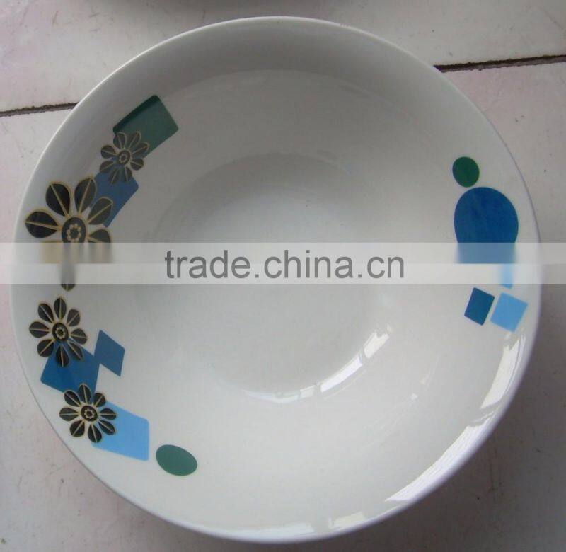 new design China factory daily use white porcelain ceramic cut edge bowl