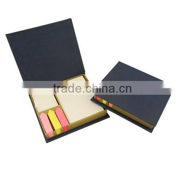 Sticky memo notepad high quality PU notebook