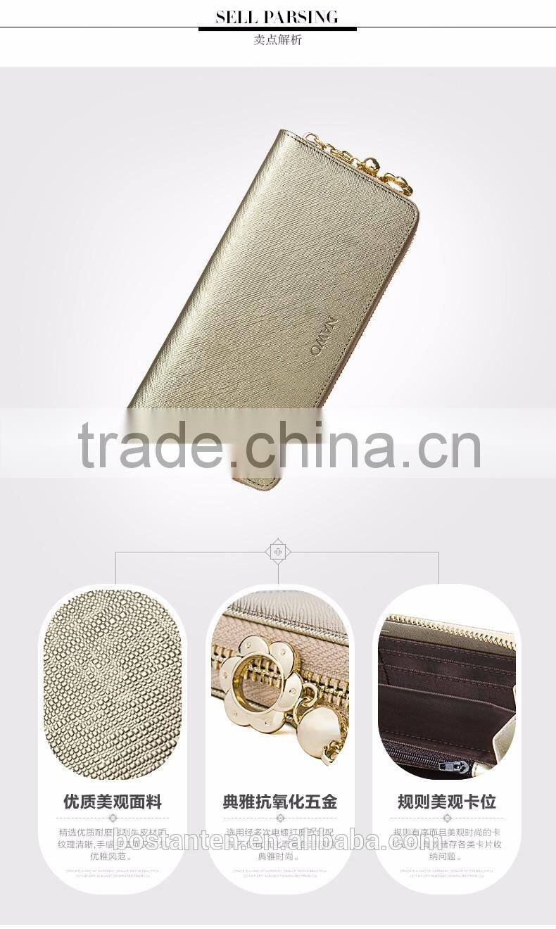 luxury evening party women zipper leather wallet fashion designer purse