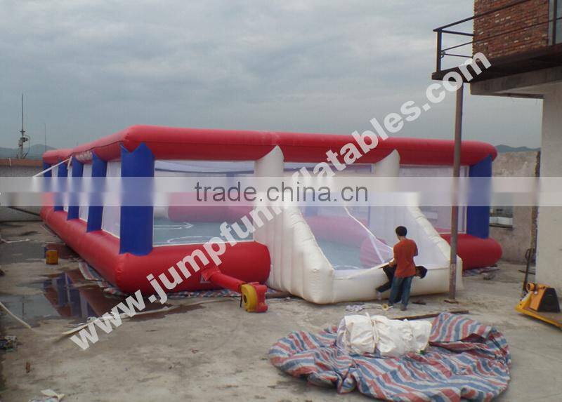 High quality Soap Football Field for children,Commercial rent Inflatable water soccer field for adults