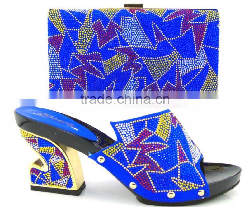Various color shoes and bags to match african shoes and bag set for party