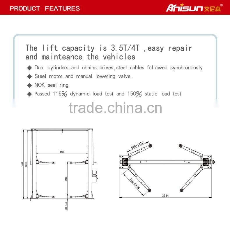 cheap auto lifts for garage equipments,4000kg
