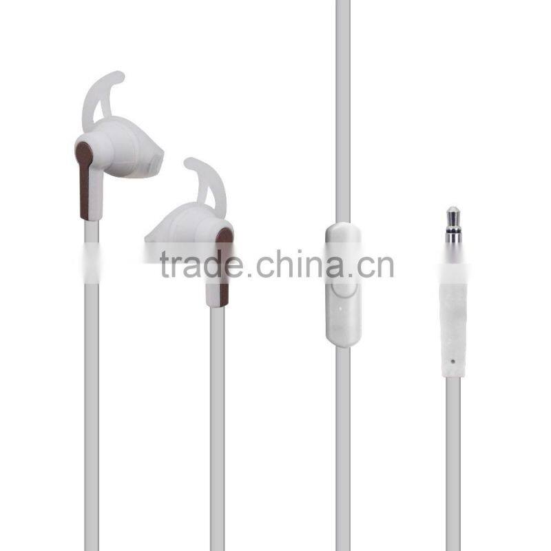 SNHALSAR mobile phone accessories, metal earphones with microphone, In-ear Headset