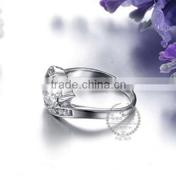 2MM Stainless steel round zircon ring fashion women ring wedding jewelry 6260480