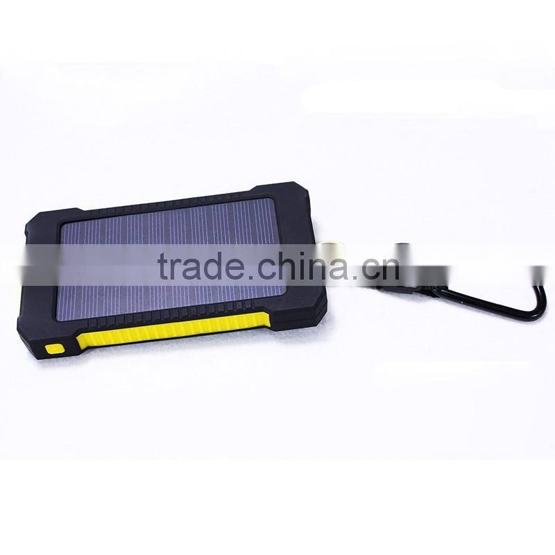 High quality mini 10000 mah rohs solar cell phone charger power bank
