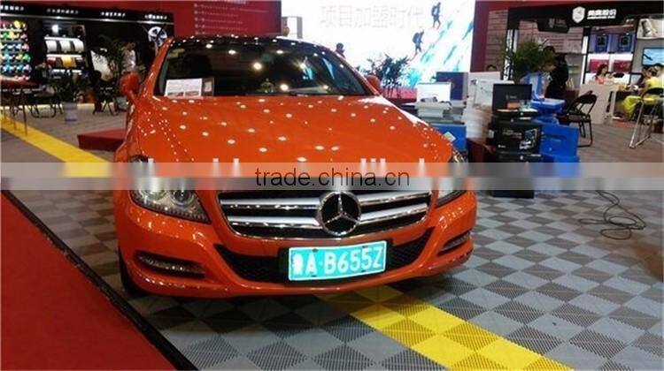 Heavy Duty 18mm Thickness PP Interlocking Plastic Garage Floor Tiles for Car Show