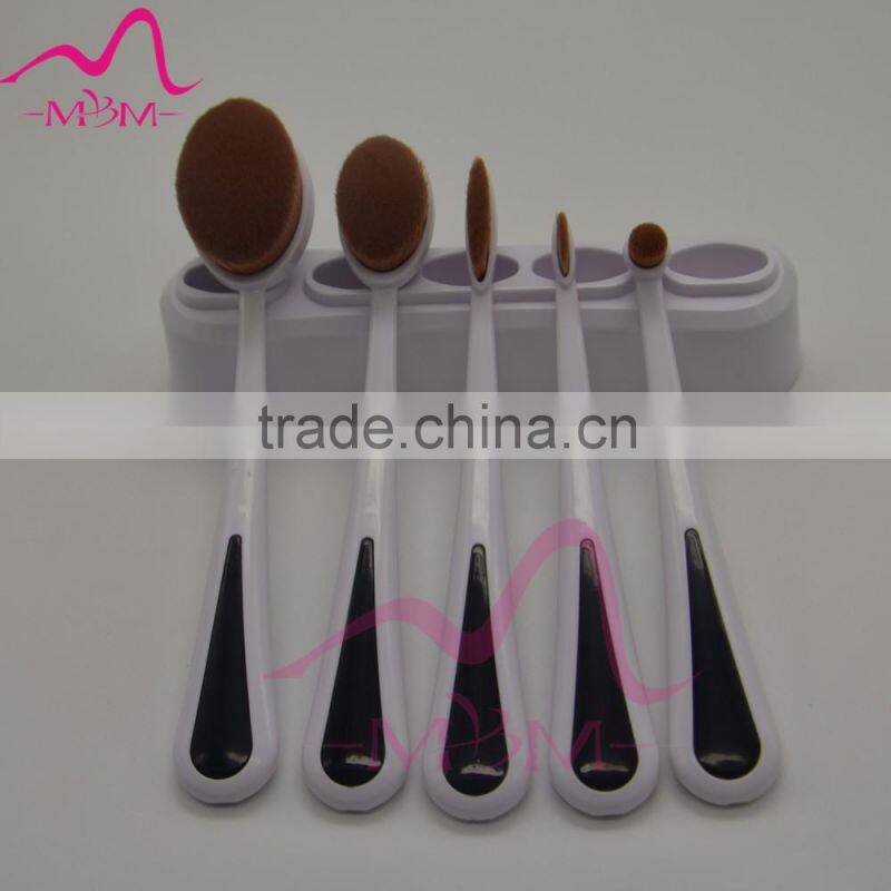 Wholesale China rose gold oval makeup brush set